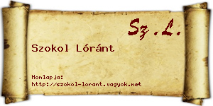 Szokol Lóránt névjegykártya