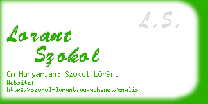 lorant szokol business card
