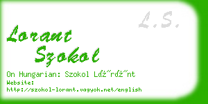 lorant szokol business card